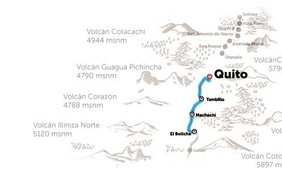 Tren Ruta de los Volcanes - Mapa