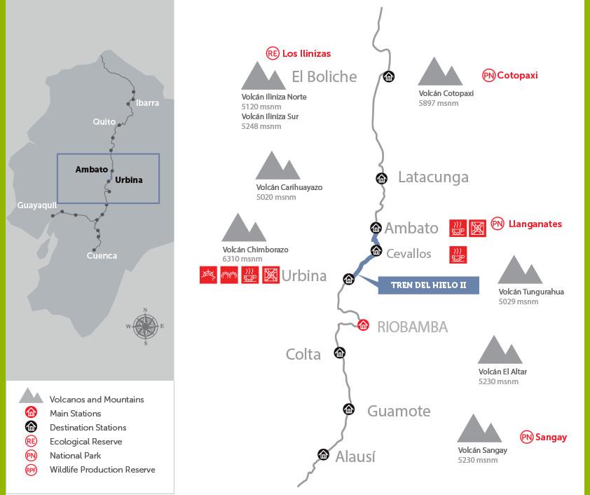 Tren Del Hielo ii Ecuador Mapa