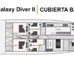 Cubierta baja yate Galaxy Diver II