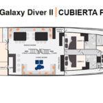 Cubierta principal yate Galaxy Diver II