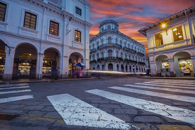 Centro de la ciudad de Cuenca en la provincia del Azuay