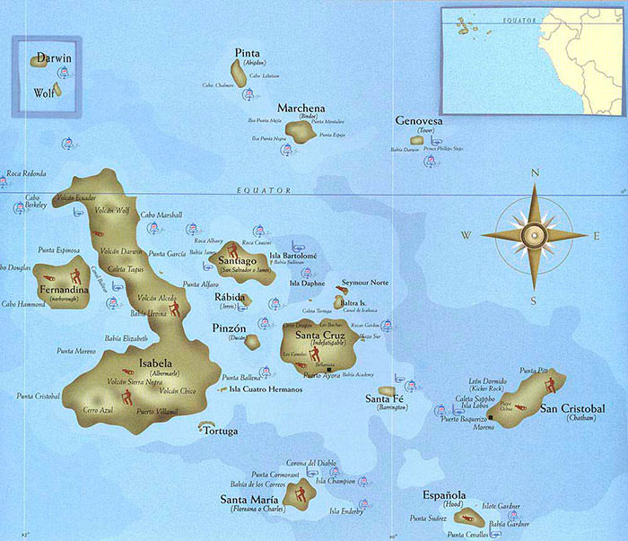 where are the galapagos islands Map