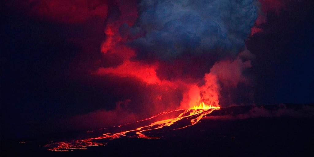 Galapagos Volcano Eruption