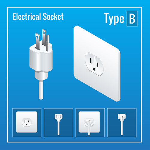 electricity adapters in Ecuador type B