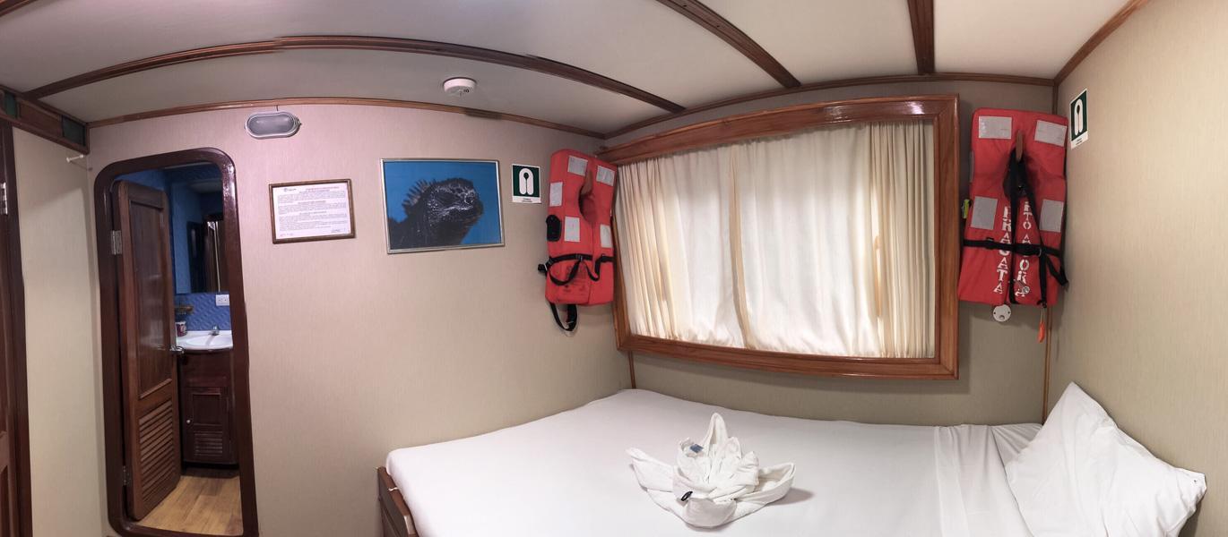 single cabin on the Fragata yacht