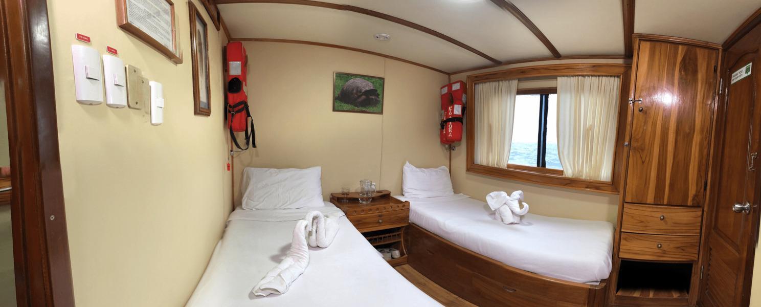 cabin with sea view on the Frigata yacht