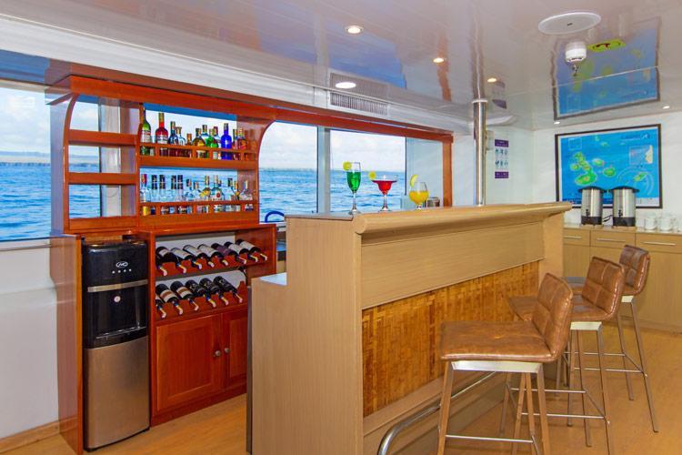 Bar area on cruise Calipso