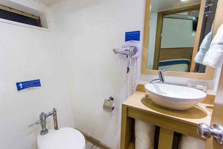 Furnished bathroom on cruise ship Calipso