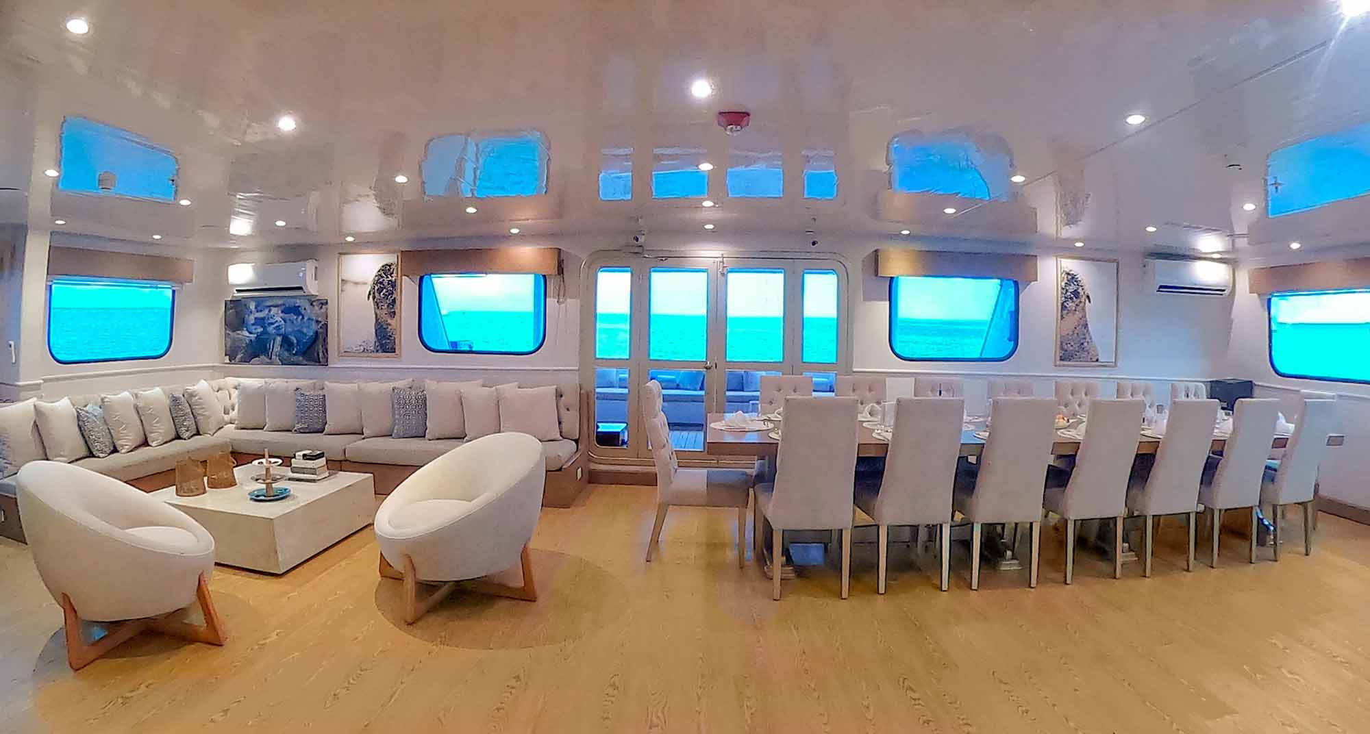 Seaman Journey Galapagos Cruise lounge area