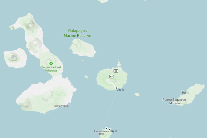 Cormorant Galapagos Cruise Itinerary 4 days