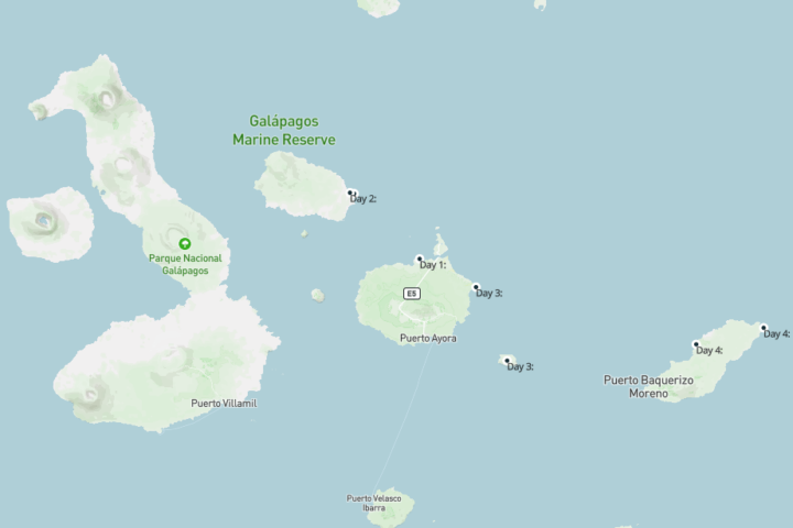 Cormorant Galapagos Cruise Itinerary 5 days