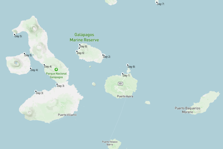 Cormorant Galapagos Cruise Itinerary 8 days-A