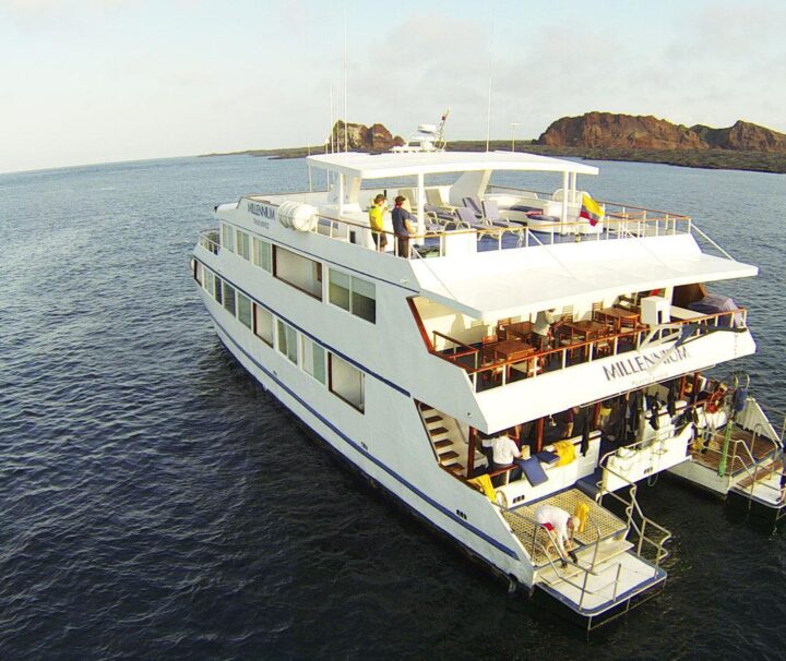 panoramic view of the millennium galapagos yacht